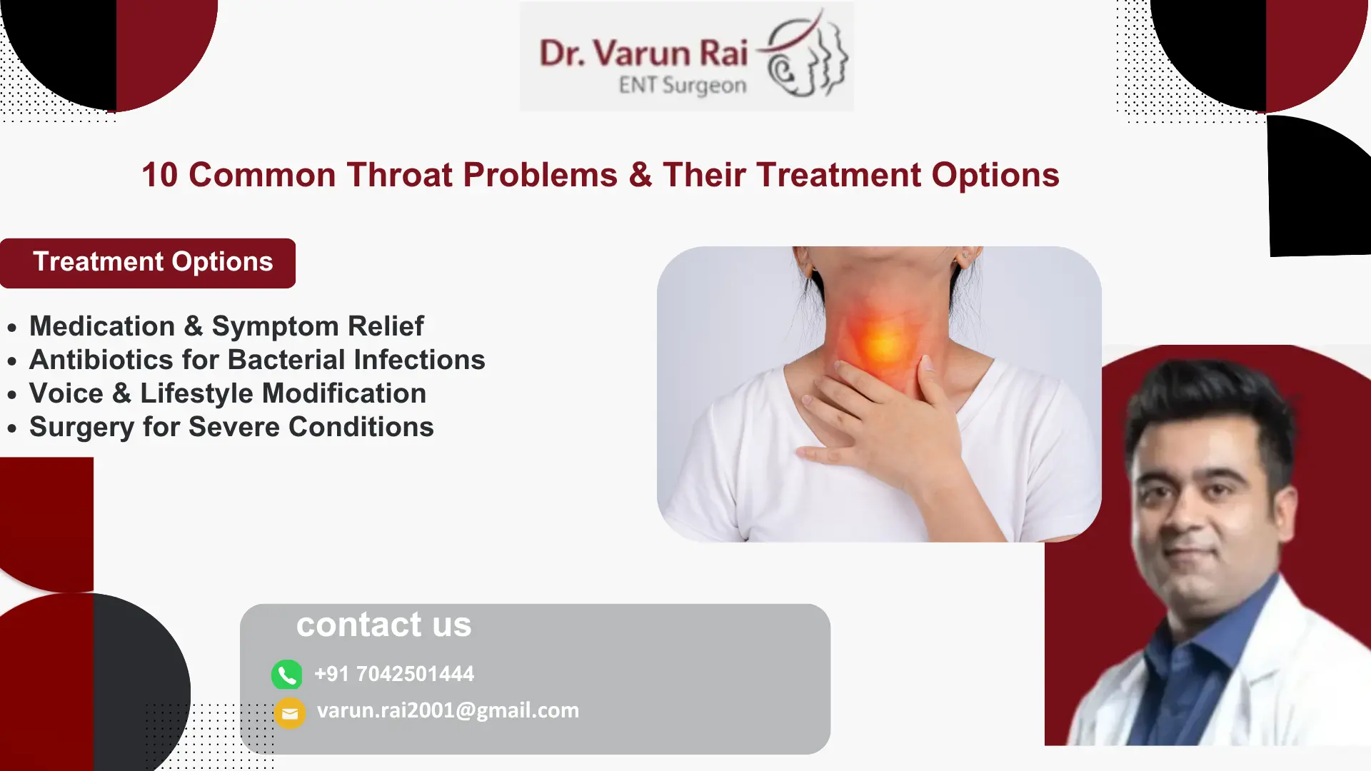 10 Common Throat Problems & Their Treatment Options